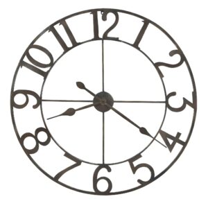 Dark Charcoal Open-Frame Wall Clock — view 2