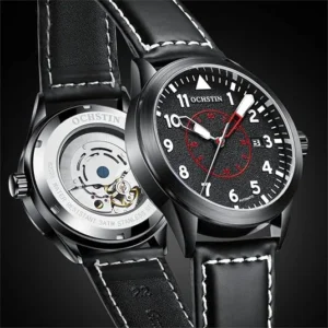 Blue-Dial Watch with Leather Strap — view 2