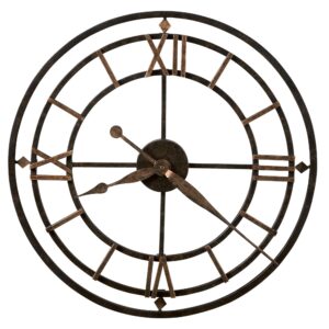 Aged Iron Open-Frame Wall Clock — view 2